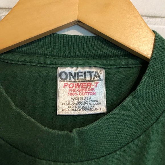 Vintage 90's Oneita Colorado Buffaloes Green Single Stitch Made in USA Shirt M - Picture 9 of 10